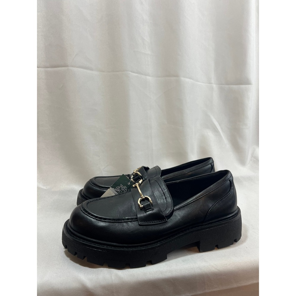 Wild Fable Womens Black Lug Sole Bit Loafers Memory Foam Size 10